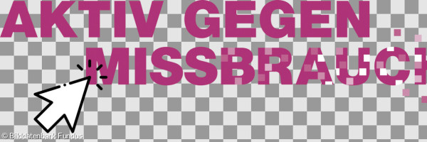 Logo "Aktiv gegen Missbrauch" der Fachstelle für den Umgang mit sexualisierter Gewalt mit Mauszeiger(CYMK)