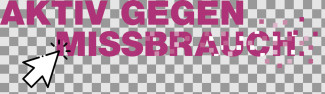 Logo "Aktiv gegen Missbrauch" der Fachstelle für den Umgang mit sexualisierter Gewalt mit Mauszeiger(CYMK)